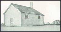 Sketch of the first Masonic building at Camp Floyd